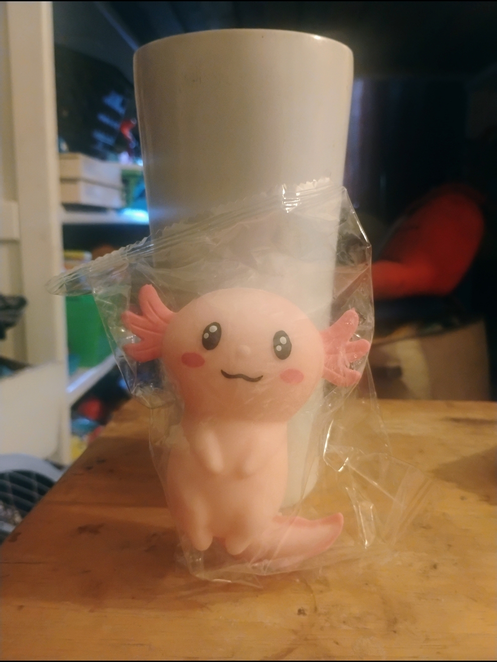 Squishy Toy Pink Cute Axolotl Sensory Stress Reliever (New in Wrapper)